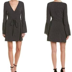 NWT BCBGeneration Wrap Dress Black Polka Dot XS